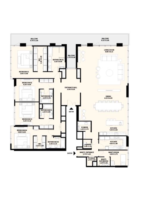 naya district one Floor plan