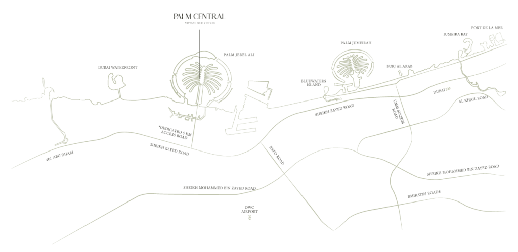 Palm Central Location Map